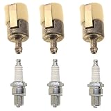 HIFROM Fuel Filter Spark Plug for Honda GX22 GX25 GX31 GX35 HHT25S HHT31S FG110 Rototiller String Trimmer 17672-Z0H-003 (3 Set)