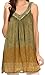 Sakkas Merida Ombre Relaxed Fit Sleeveless V-Neck Blouse