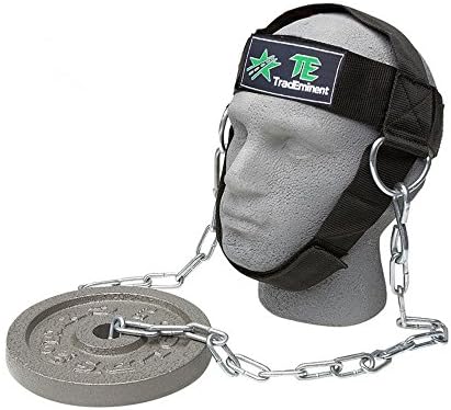TradEminent Neck Exerciser , Workout Equipment for Weight lifting Neck Builder Trainer Head Harness Workout Strengthener With Chain