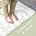 Faux Fur Rug & 2 Faux Fur Pillow Cases for Bedroom, Living Room, Daughters Room (2 Feet x 4 Feet) - Fur Rugs for Living Room and Fur Rugs for Bedroom - Faux Fur Throw Rug for Couch - Shag & Fluffy Rug