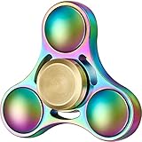 Fidget Spinner by SNAHIKE, High Speed 6-8 Mins Spins Zinc Alloy Rainbow Metal Fidget Spinner, Hand Spinner Fidget Toy, Extremely Quite Spins, Help with Focus, Anxiety