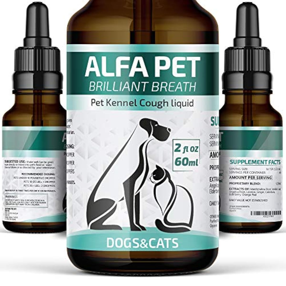 Alfa Pet Kennel Cough Medicine For Dogs Organic Dog Colds & Allergies