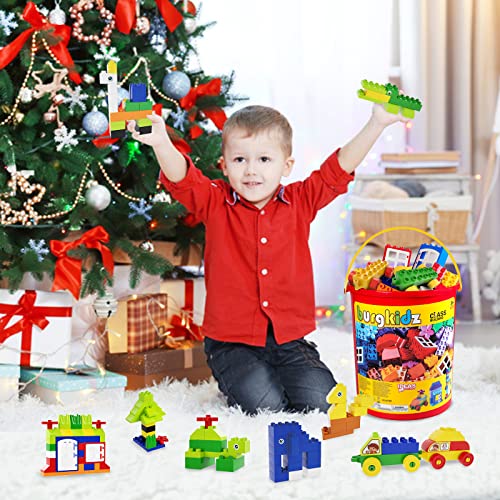 burgkidz Large Building Blocks, Classic Toddler Creative Building Blocks, Compatible Blocks Building Toy, STEM Educational Gift for Children Ages 2-5 Years