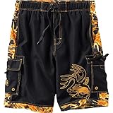 Legendary Whitetails Mens Camo Rush Cargo Swim Trunks