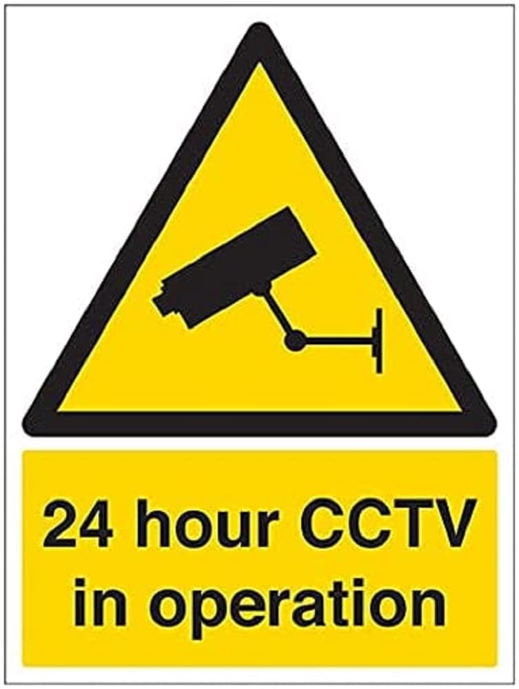 V Safety Eco Friendly Warning Security - 24 Hour Cctv In Operation - 150 x 200 mm