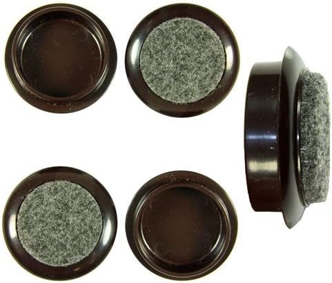 Bamford Trading 44mm Small Brown Felt Backed Castor Cups x 4