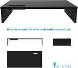 BONTEC Monitor Stand Desk Riser 540x255x104mm Wooden with Cable view 6