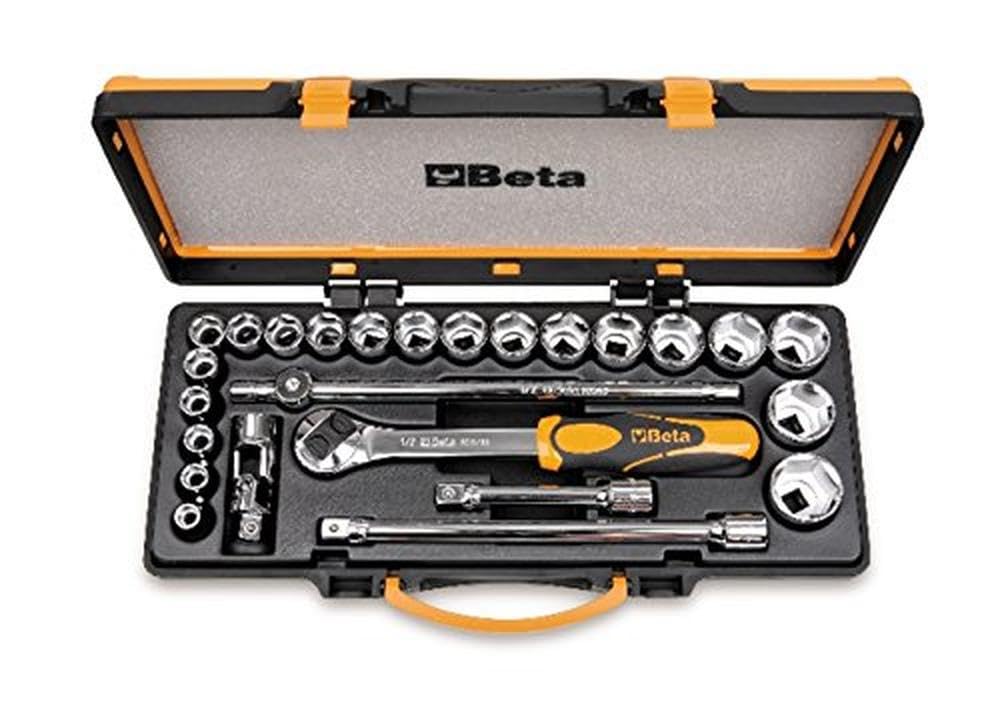 Beta 9200955 Model 920 A/C20Q Hexagon Sockets and 5 Accessories, 10-32mm, 1/2 Drive, 20 Pieces