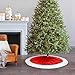 Ivenf Christmas Tree Skirt, 48 inches Large Plush Mercerized Velvet Skirt, Rustic Xmas Tree Holiday Decorations