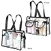 Clear Tote Bag for Cosmetic, PVC Bolsa Transparent with Removable and Adjustable Shoulder Strap