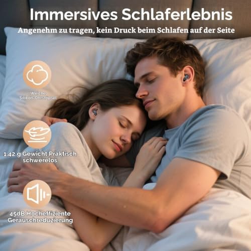Ohrstöpsel zum Schlafen, 45dB Noise Cancelling Gehörschutz Silikon Earplugs