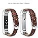 Fitbit Alta HR and Alta Band, Benuo [Vintage Series] Premium Genuine Leather Strap, Classy Replacement Band with Metal Buckle Clasp, Adapters for Fitbit Alta Smart Fitness Tracker (Dark Brown)