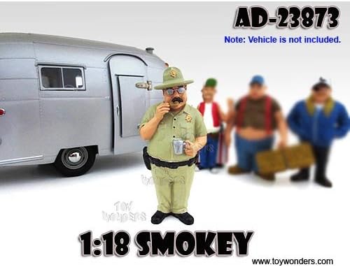 23873 American Diorama Figurine - Trailer 8iyx3fs3k4 Park Figures ield5gu738r Series 1 Smokey (1/18 scale) 23873 diecast car model 23873 American Diorama Figurine - 1:18 scale