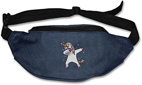 Heard Me Unisex Unicorn Dabbing Fanny Pack Waist Packs Phone Holder Adjustble Running Belt For Cycling,Vacation,Hiking,Gym Navy