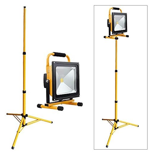 50W Blanco frío LED Batería recargable Proyector Lámpara de mano ...