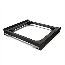 Meliconi Base Move Black, Base Anti-Vibrazione con Ruote e Freni, Compatibile con Lavatrici e Asciugatrici 60 cm, Portata 250 Kg, Nero