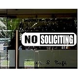 StickerLoaf Brand NO SOLICITING Door Sign WINDOW DECAL BUSINESS SHOP Storefront VINYL DOOR SIGN COMPANY restaurant cafe bakery grocery bar night club florist salon