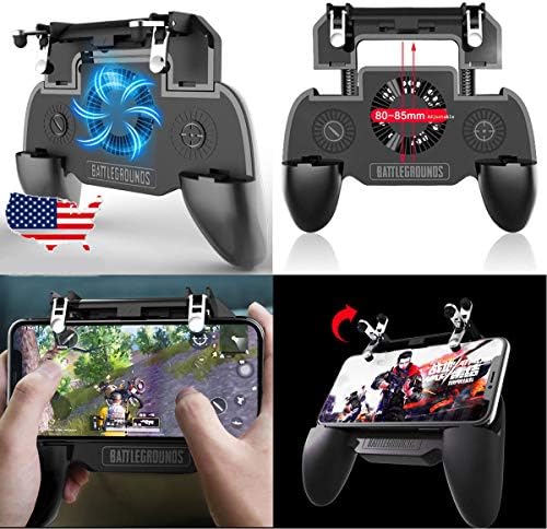 Ocamo Gamepad, PUBG Mobile Phone Game Controller Joystick Cooling Fan Gamepad for Android iOS