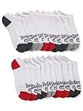 Tapout Boys' 10-Pack Low Cut Socks - white, 9-11/7-14