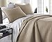 Southshore Fine Living, Inc. Full/Queen Quilt Set with 2 Matching Pillow Shams, Lightweight Full Size Quilt Coverlet, Easy Care, Machine Washable Queen Size Bedspread, Taupe