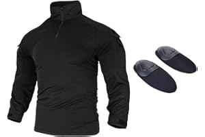 KASISO GEAR G3 Combat Shirt with Elbow Pads, Outdoor Hunting Sport Camouflage t-Shirt， Tactical Military Airsoft Clothing