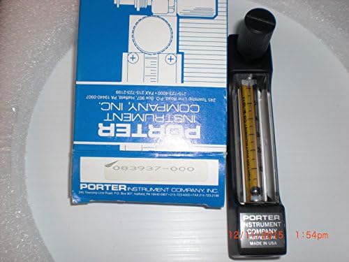 PORTER INSTRUMENT 083937-000 rotometer 0-60 LPM /20PSI N2 panel mount