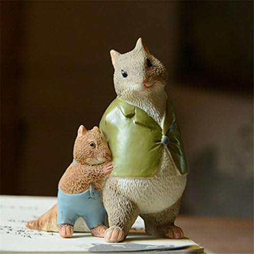 Heliyan Resin Miniature Squirrels Lift Up Pine Conesfairy Garden Decoration Accessories