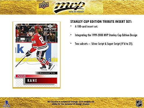 MVP 2019 2020 Upper Deck NHL Hockey Series Unopened Blaster Box of 21 Packs with Chance for Rookies Plus #1 Draft Picks Cards and Blaster Exclusive Gold Scripts