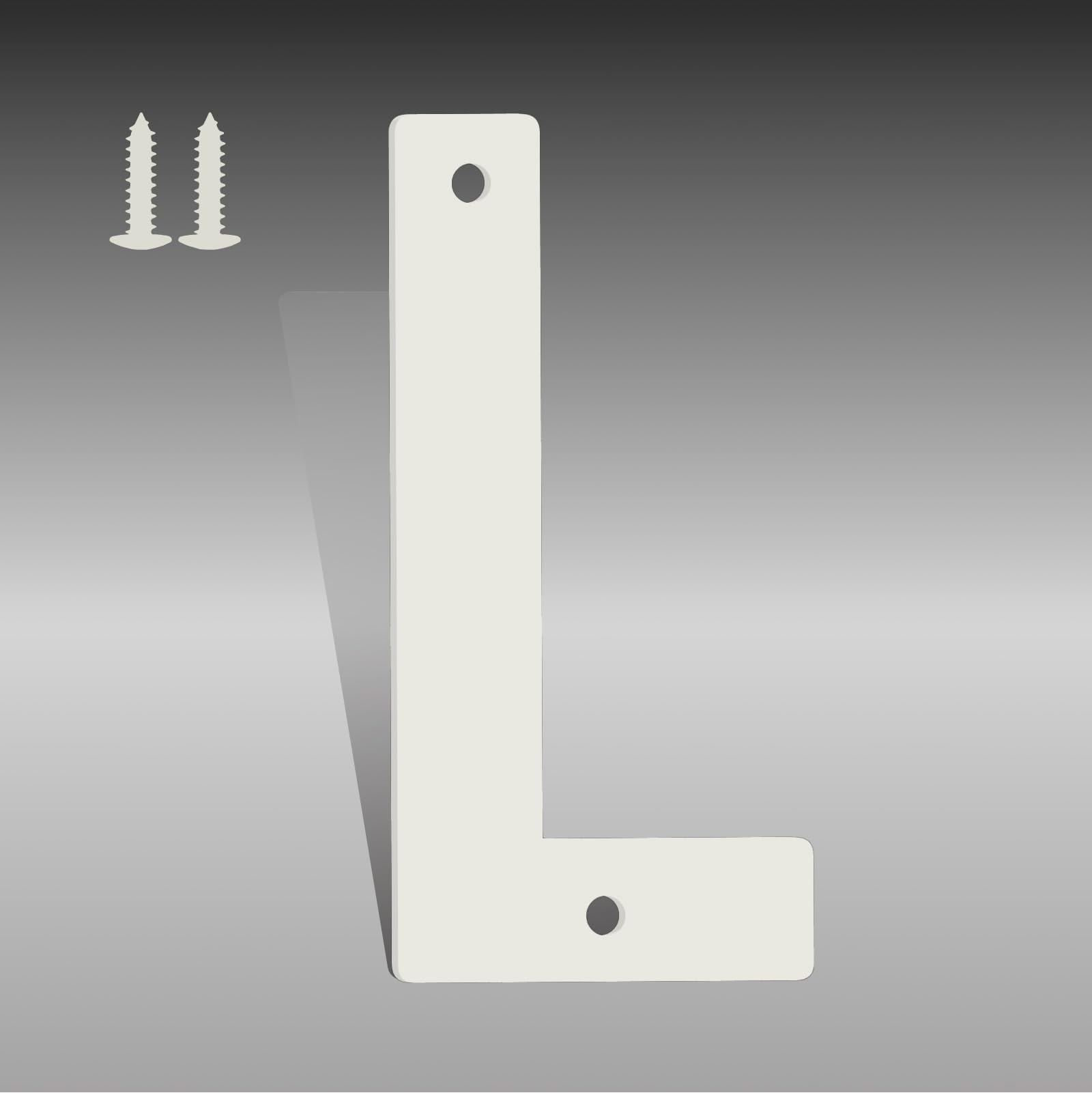 Photo 1 of 10 Inch White Metal Letters, Modern House Numbers for Outside, White Door Mailbox Numbers, Metal House Address Letter and Number for Office Apartment Outside (L)
