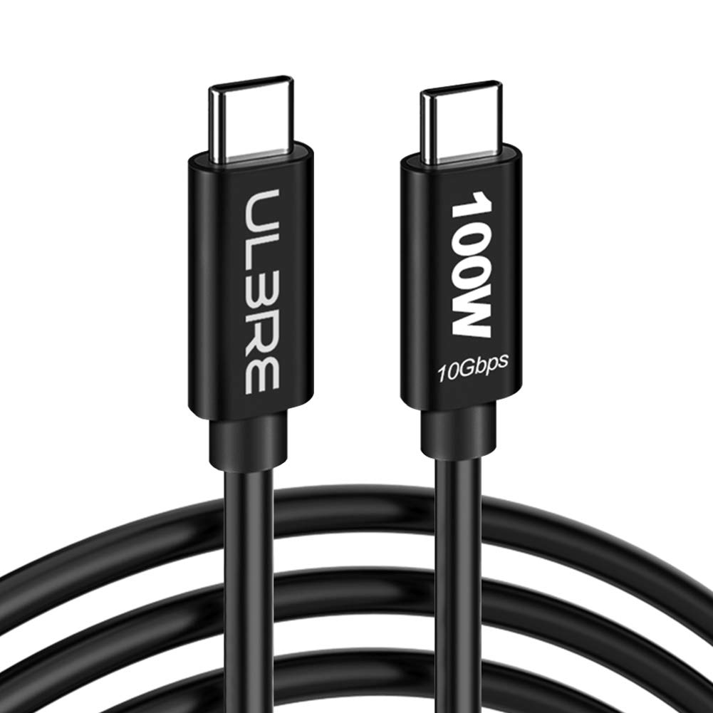 USB C 3.1 Gen 2 Cable 100W, ULBRE 20V/5A Fast Charging 10Gbps Data Transfer 4K 60Hz, 3.3ft/1M PD Fast Charging Cable