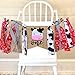 Farm ONE High Chair Banner for First Birthday, Barnyard Cow 1st Birthday Party Highchair Decoration