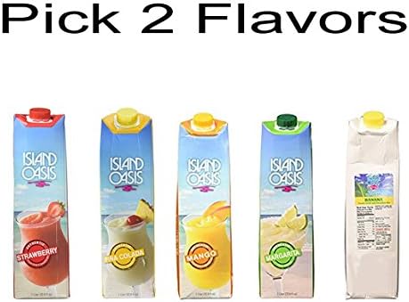 Island Oasis Premium Drink Mix, 1 Liter Bottle (Pick 2 Flavors)