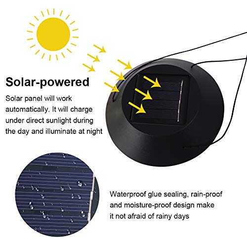 VICOODA Wind Chimes Outdoor, Solar Wind Chimes Color-Changing Moon Star Waterproof Unique Decoration Chimes Mobile Solar Light Mom Birthday Gift for Home Balcony Festival Garden Yard(Moon & Stars)