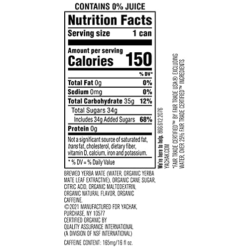 YACHAK YERBA MATE DRINK, PASSIONFRUIT, 16 FL OZ (PACK OF 12)
