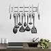 HOMEMAXS Magnetic Knife Holder, 17 inches Strong Stainless Steel Magnetic Knife strip, Double Knife Bar with 8 Removable Hooks Knife Rack Tool Holder