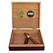Digital Hygrometer with Cherry Finish Spanish Cedar Humidor and Embedded Magnetic Seal