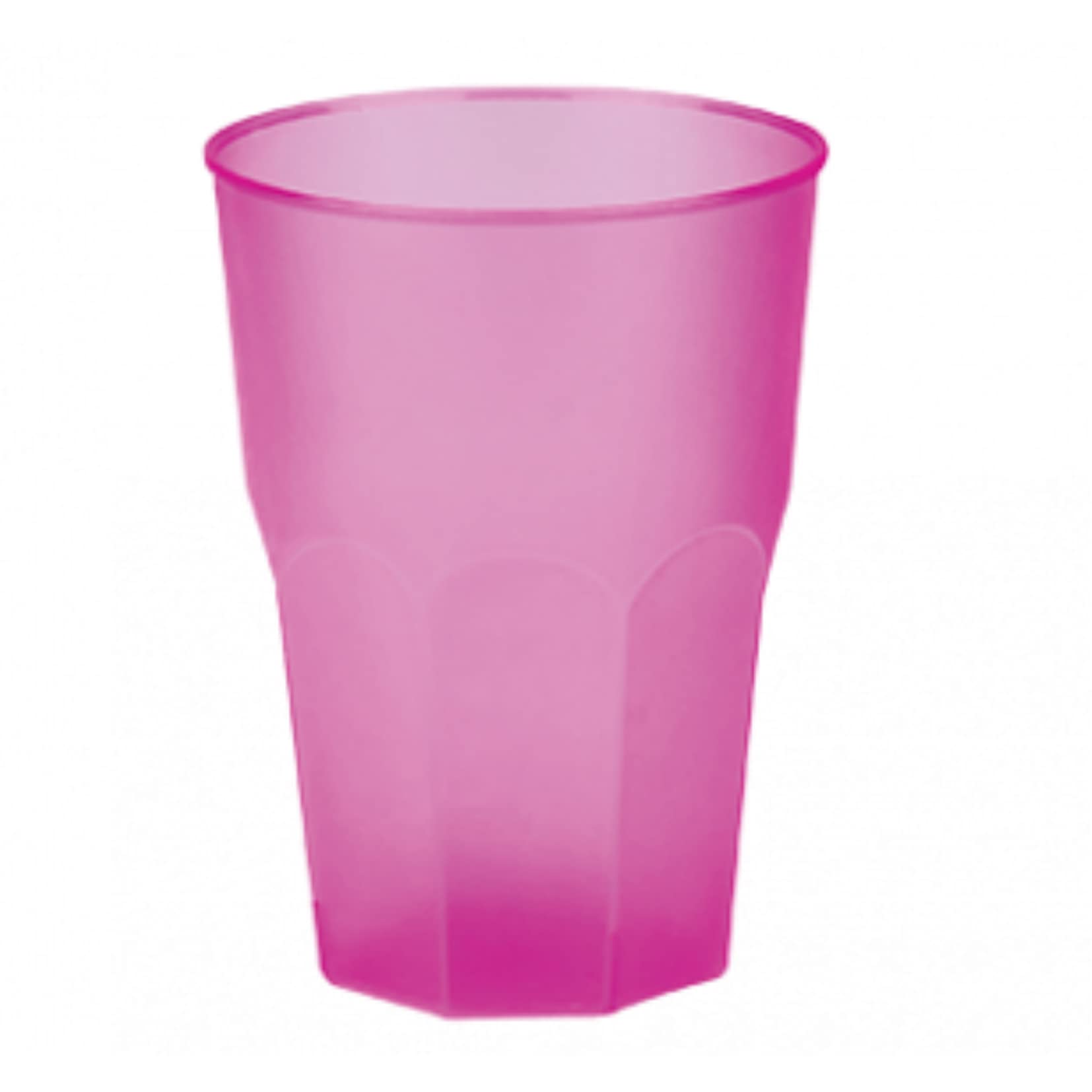 AIOS 20 Pink Party Cups. Ideal for Kids Parties, Picnics, Christenings, Hen Do's and Baby Showers. 420ml. Includes an Pink Party Balloon.