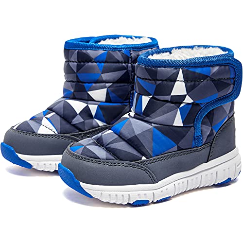 HOBIBEAR Boys Girls Toddler Snow Boots Waterproof Slip Resistant Outdoor Winter Shoes(Toddler/Little Kids/Big Kids)
