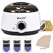 Wax Warmer - KERUITA Hair Removal Wax Kit with 3 Hard Wax Beans and 20 Wax Sticks, 500cc Detached Pot, White (Wax warmer)