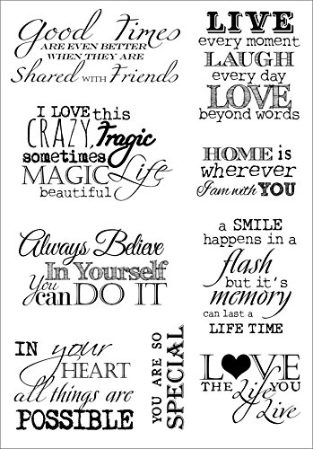 Debbi Moore Designs DMNS043 Inspiration 4 Debbi Moore Life Quotes A5 Stamp Sheet