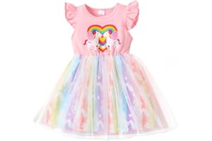 Akyzic Toddler Tulle Dress Unicorn Outfit Birthday Princess Party Girls Summer Causal Tutu Skirts