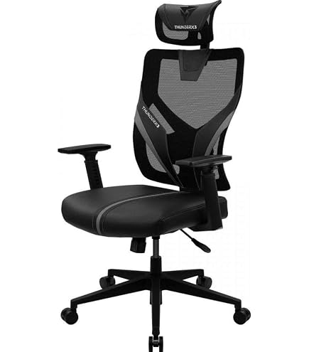 ThunderX3 Cadeira Ergonômica Yama Neue Preta Malha Mesh Respirável