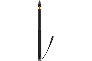 LIULIRON 17-118"/3.0m 9.8ft Extended Super Long Carbon Fiber Invisible Selfie Stick for Insta360 Insta 360 X5/X4 Insta 360 X3 X2 R X GO 3S 3 2 for Gopro Max Action Camera Accessories (Gold)