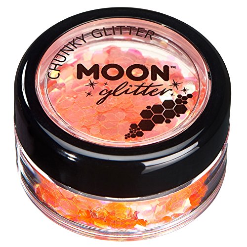 Iridescent-Chunky-Glitter-by-Moon-Glitter--100-Cosmetic-Glitter-for-Face-Body-Nails-Hair-and-Lips-3g-Orange