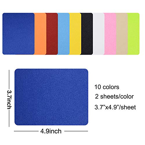 Iron on Patches Repair Kit 20 Pieces for Fabrics Clothing Jeans,10 Colors,4.9" x 3.7"
