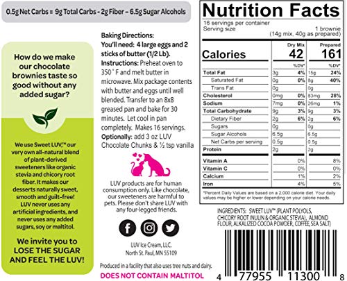 Keto Chocolate Brownie Baking Mix - Low Carb Sugar Free Stevia Sweetened - Gluten Dairy Free Non GMO Paleo Keto Friendly Fudge Brownie Bake Mix Dessert Cake Snack - Thumbnail 7