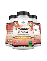 D-Mannose 1.300 mg con extracto de arándano de acción rápida, impurezas de descarga, salubridad...