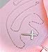 Silver Sideways Cross Pendant Necklace .925 Sterling Silver Women's 16