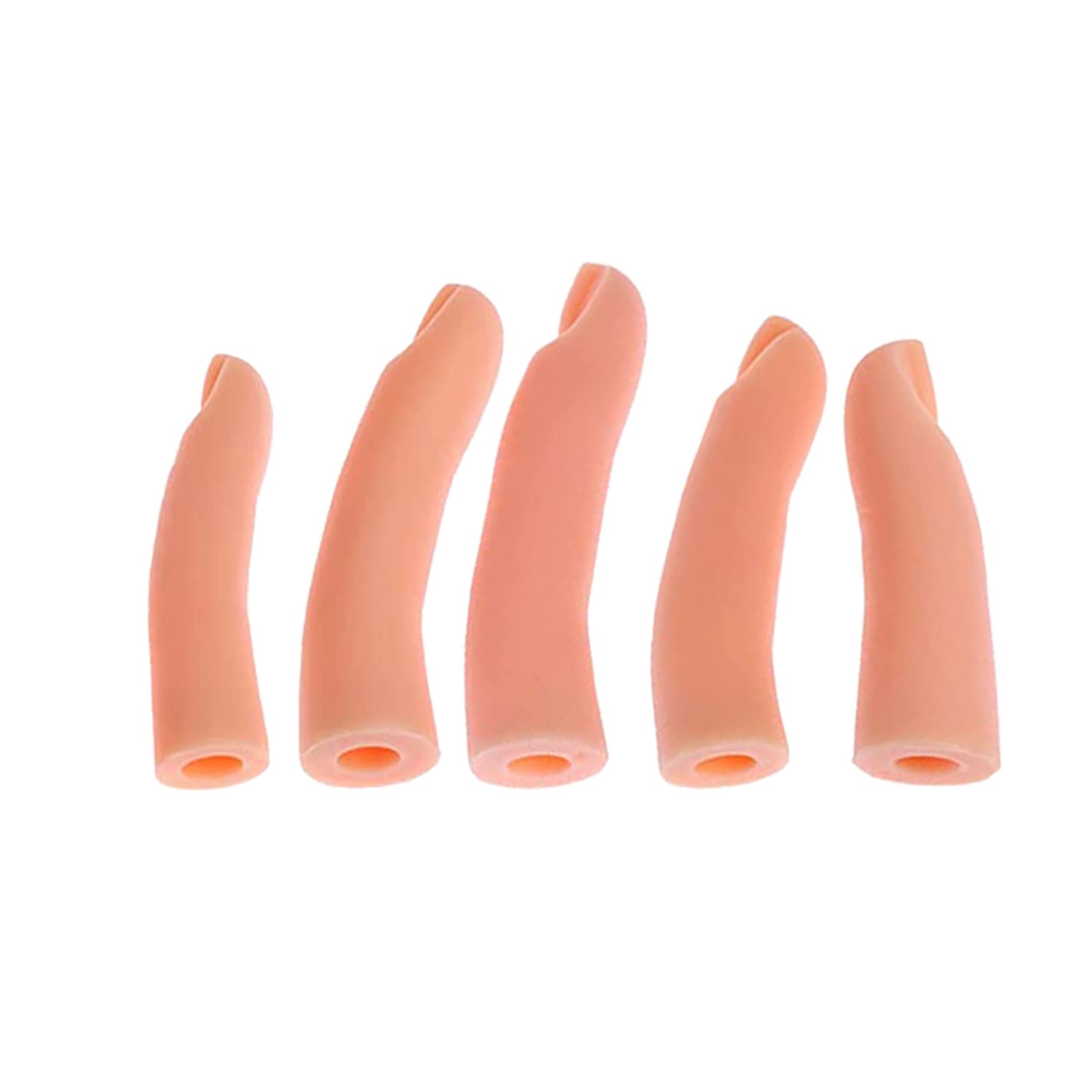 YUEMUZY 5 Pcs Nail Practice Fingers Silicone Finger Models Flexible Fake Finger for Nails Practice Nail Training Practice