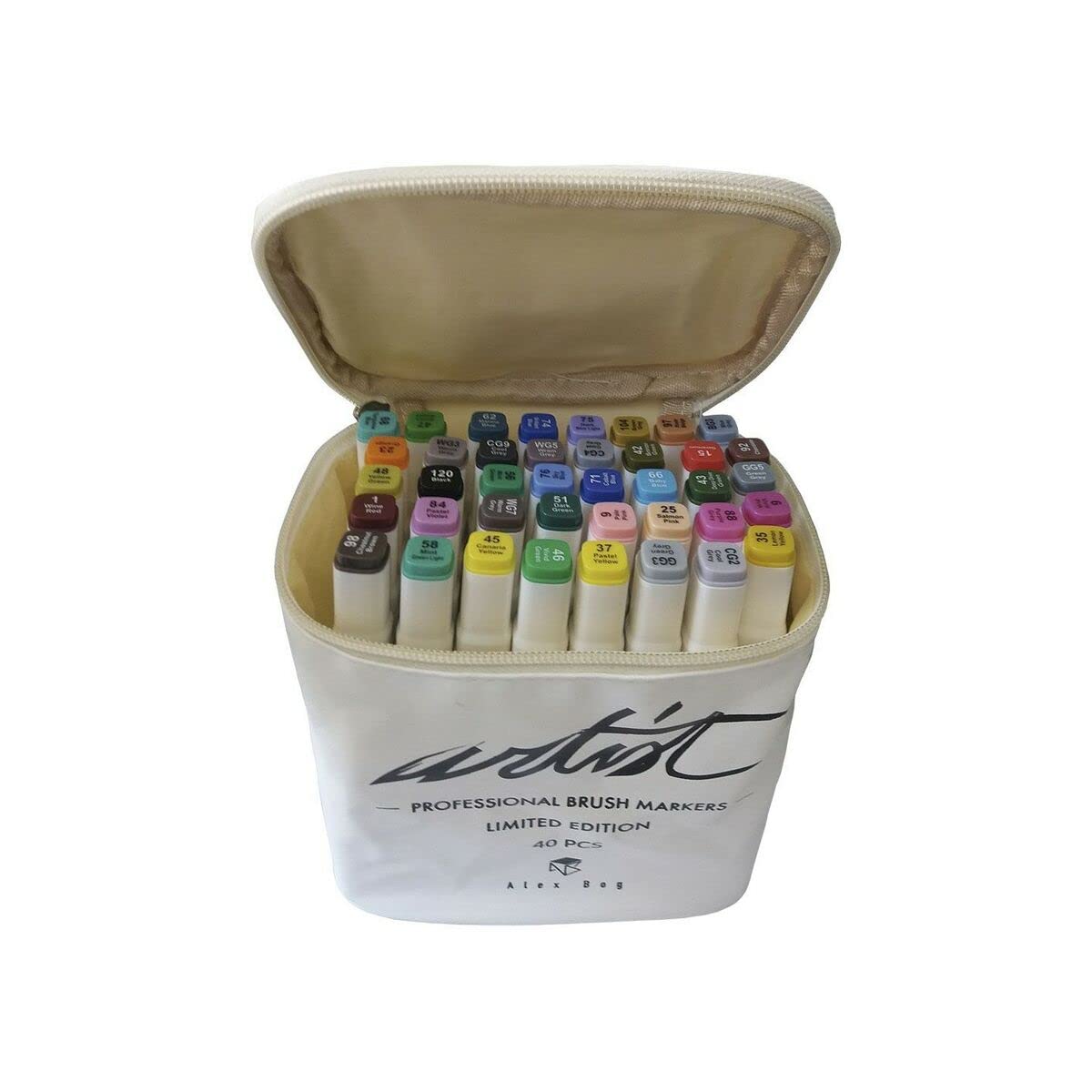 Alex Bog Canvas Luxe Professional Marker Set 40 Pieces Multicolor